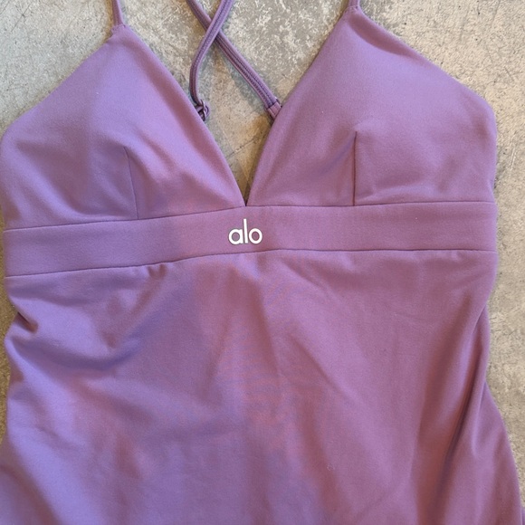 ALO Yoga Lavender Crossback Athletic Dress - Picture 3 of 6